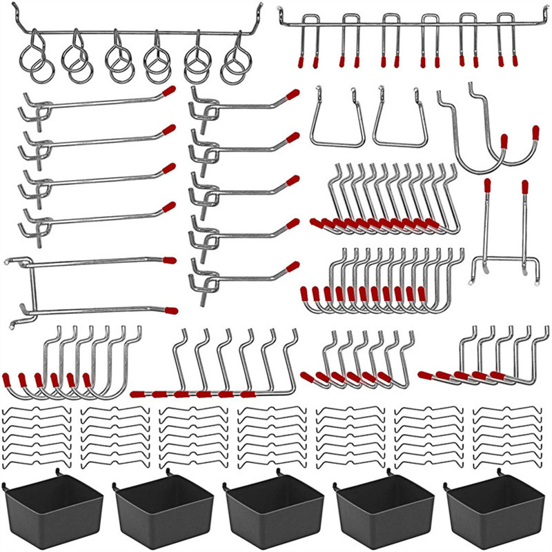 Workshop Tools Organizing - 114개 조각 페그보드 훅 세트 금속