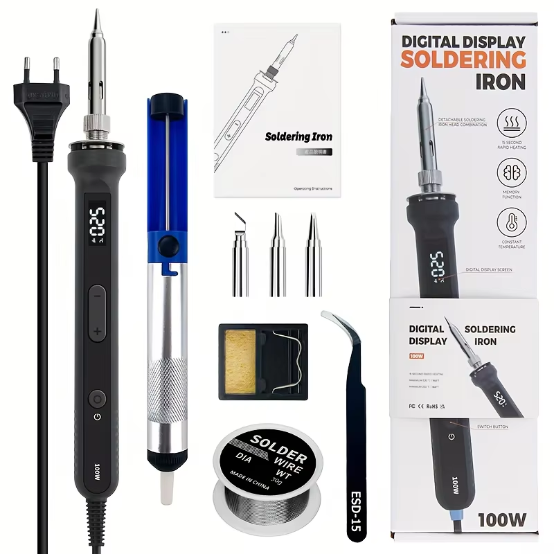 Tools For Electronic Workshop - 100W 디지털 납땜 인두 키트 오토바이