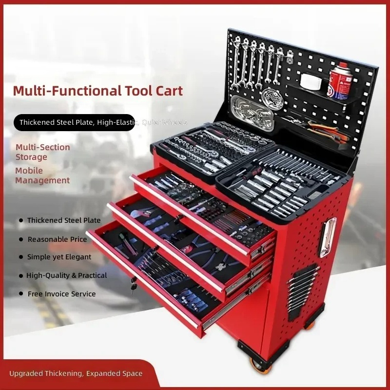 Mechanical Tools In Workshop - 헤비듀티 이중 도어 공구 캐비닛(서랍 포함)