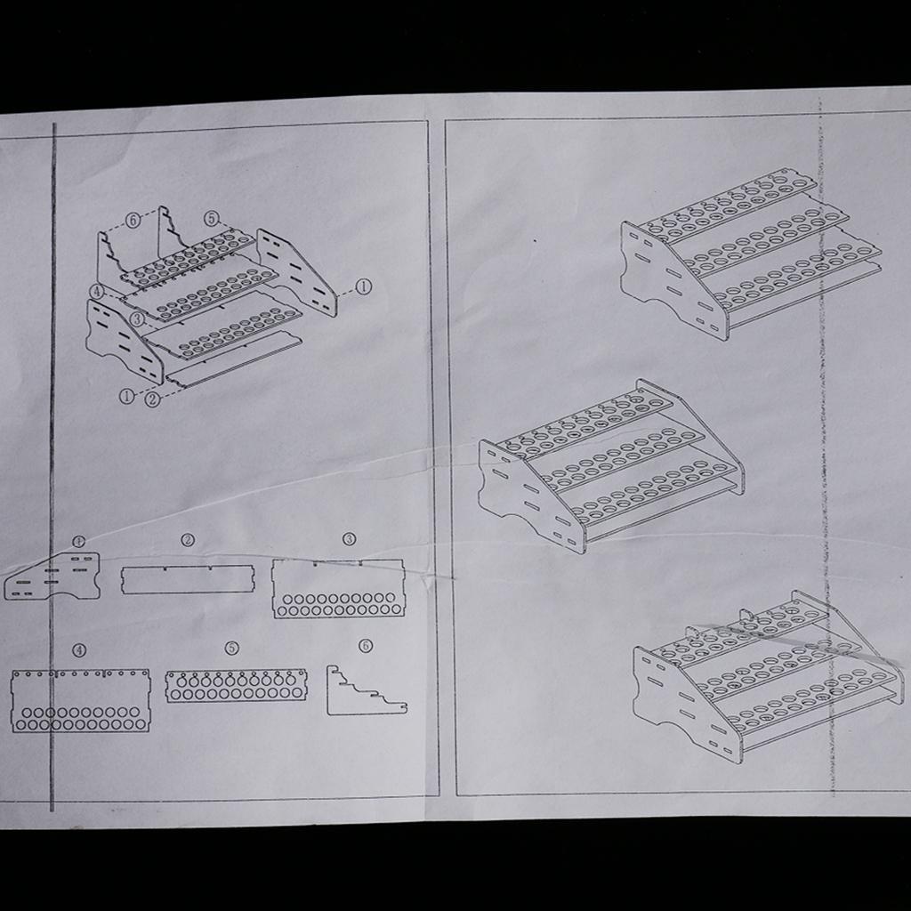 Workshop Tools Wood - 페인트 스탠드 나무 정리대 다용도 슬롯