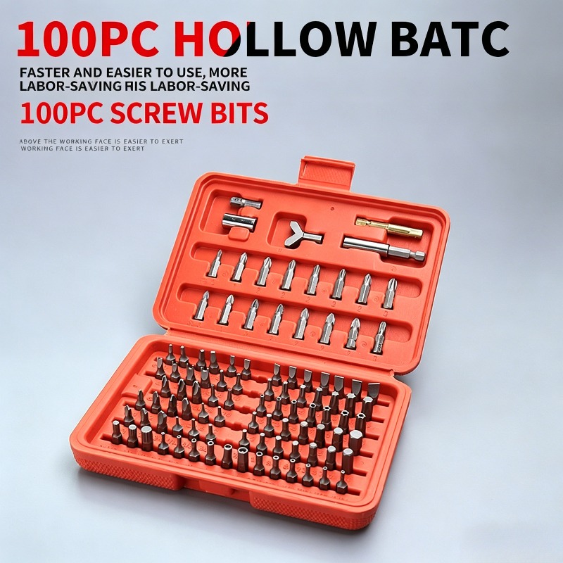 Workshop Use Tools - 100PCS 스크류드라이버 비트 세트, 드릴 및