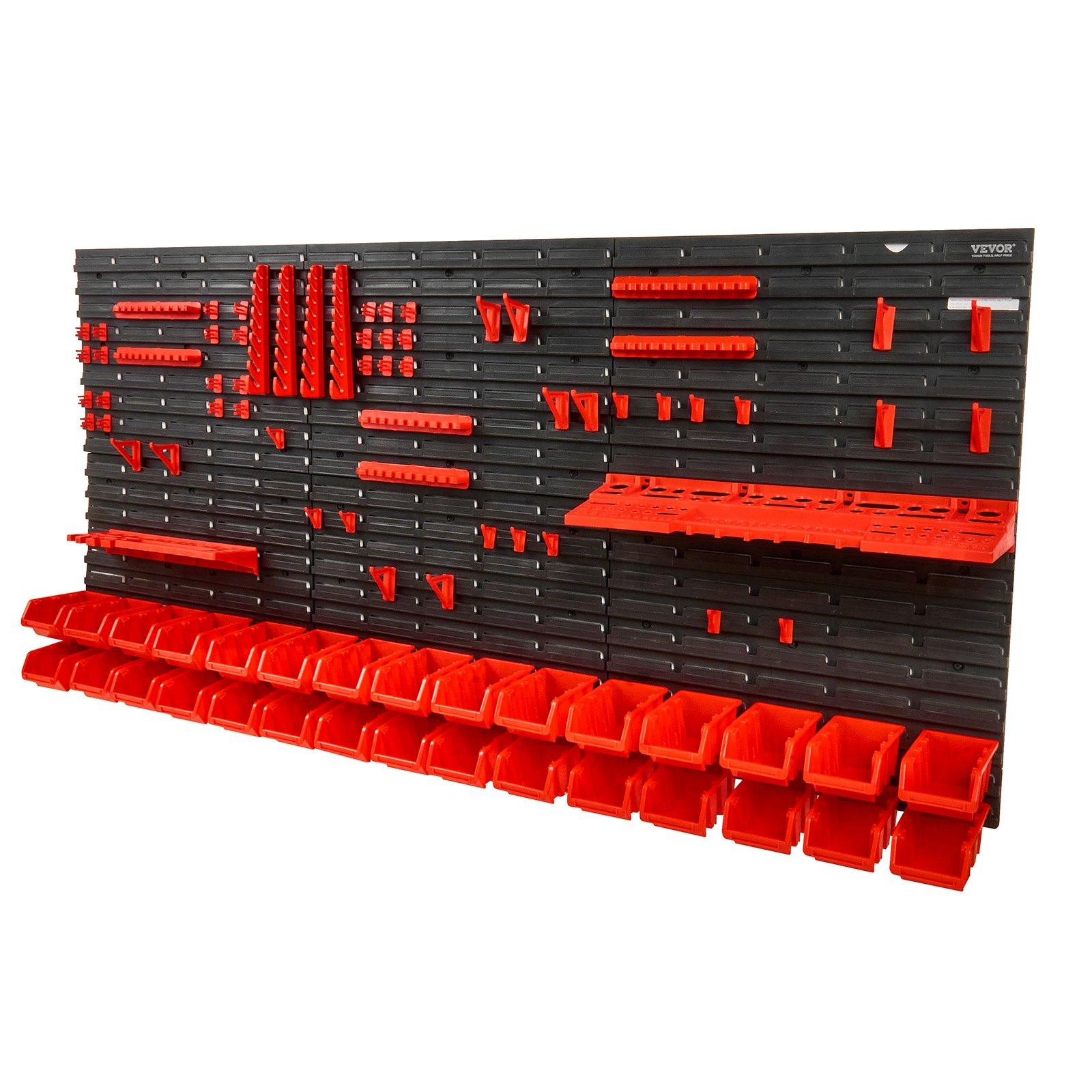 벽걸이형 30칸 플라스틱 부품 정리대, 패널이 있는 하 - Workshop Tools Wall 리뷰 및 가격