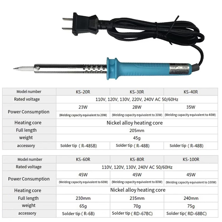 GOOT 1PCS 30/40/60/80/100W 일반  - Tools For Electronic Workshop 리뷰 및 가격