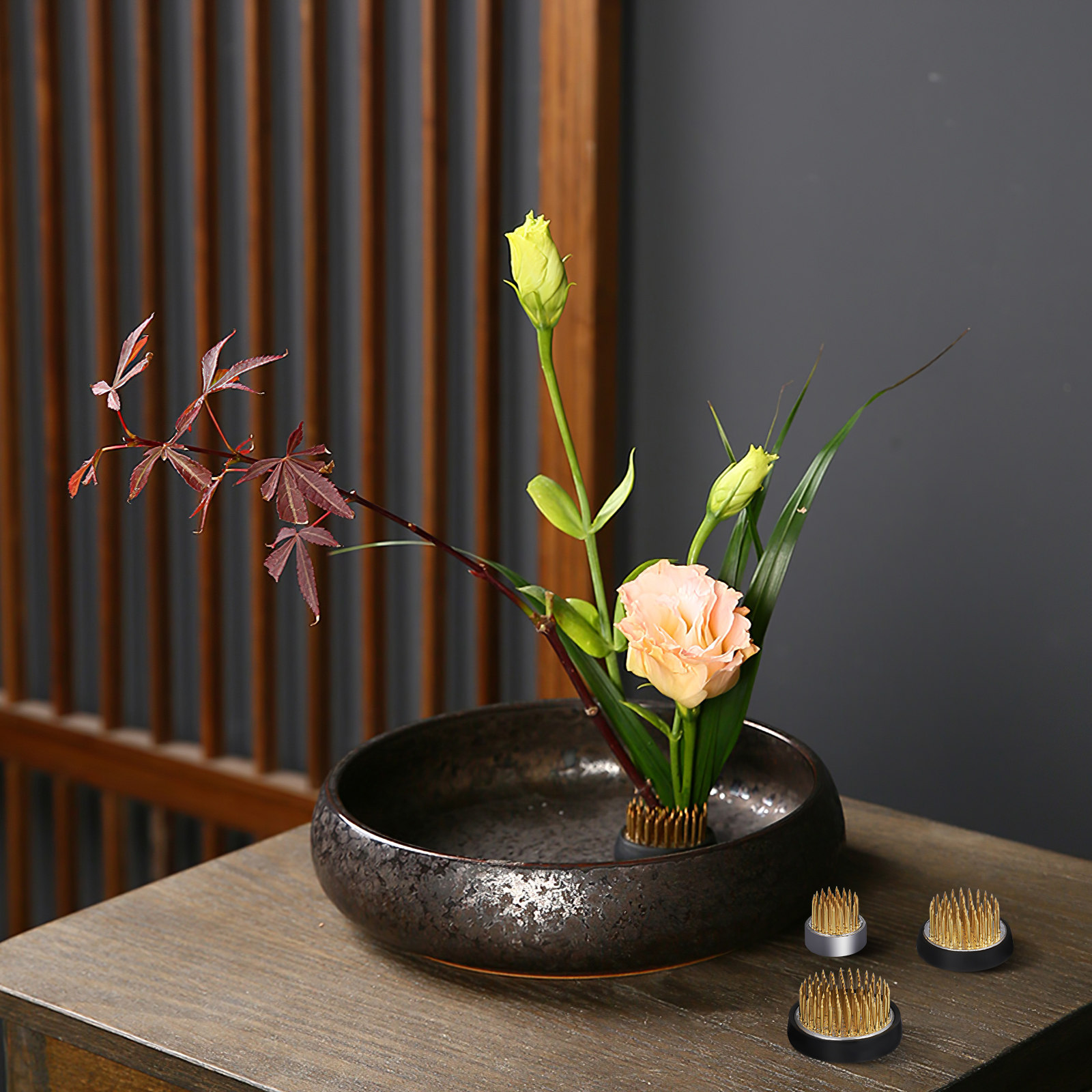 3개들이 꽃꽂이용 원형 줄기 홀더 받침대, 구리 플라스 - Tools For Home Workshop 리뷰 및 가격