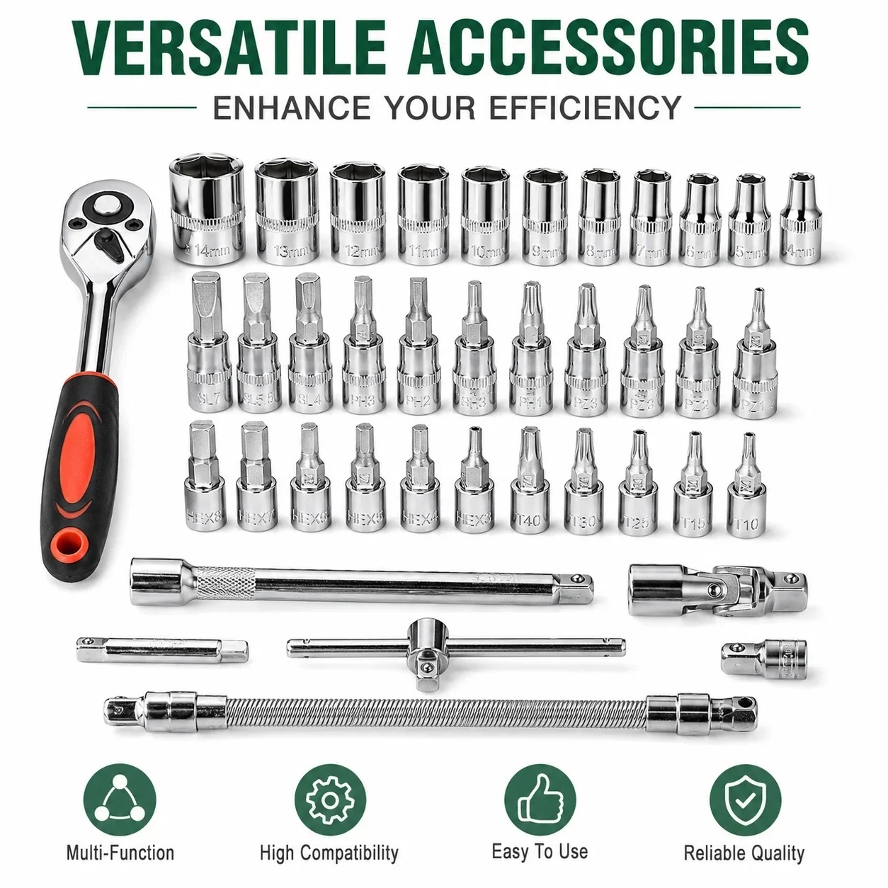 46피스 자동차 정비 차량용 소켓 수리 세트 가정용 공 - Workshop Tools Sale 리뷰 및 가격
