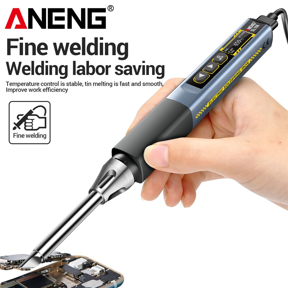 휴대용 디지털 스마트 납땜 인두 테스트 도구 96W 전 - Tools Qc 리뷰 및 가격