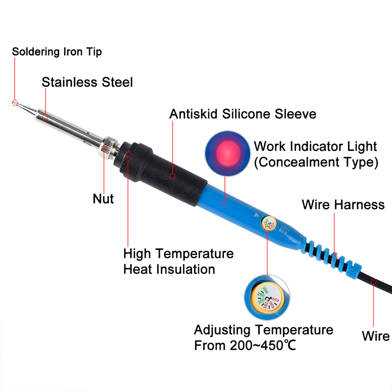 JCD 60W 전기 납땜 인두 110V 220V 온도  - Tools For Electronic Workshop 리뷰 및 가격